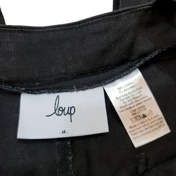 NEW Loup Knot Stretch Washed Black Twill Overalls in Black Size Medium - Picture 9 of 11